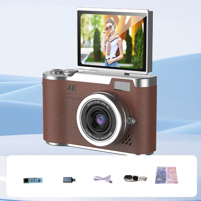VisionFlip – 4K HD digitale camera met draaibaar scherm | 50% KORTING