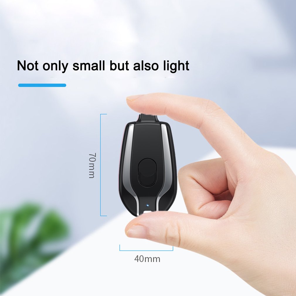 1500mAh Mini Power Bank - Sleutelhanger - Noodgevallen - Snellader