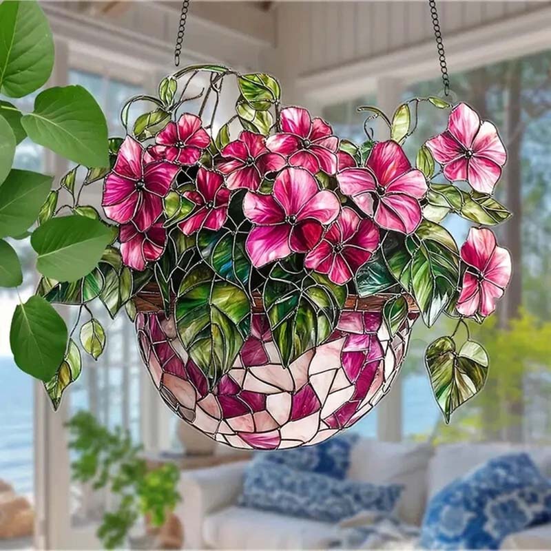 LeafGlow™ – Groene plantenhanger van acryl | 1+1 GRATIS
