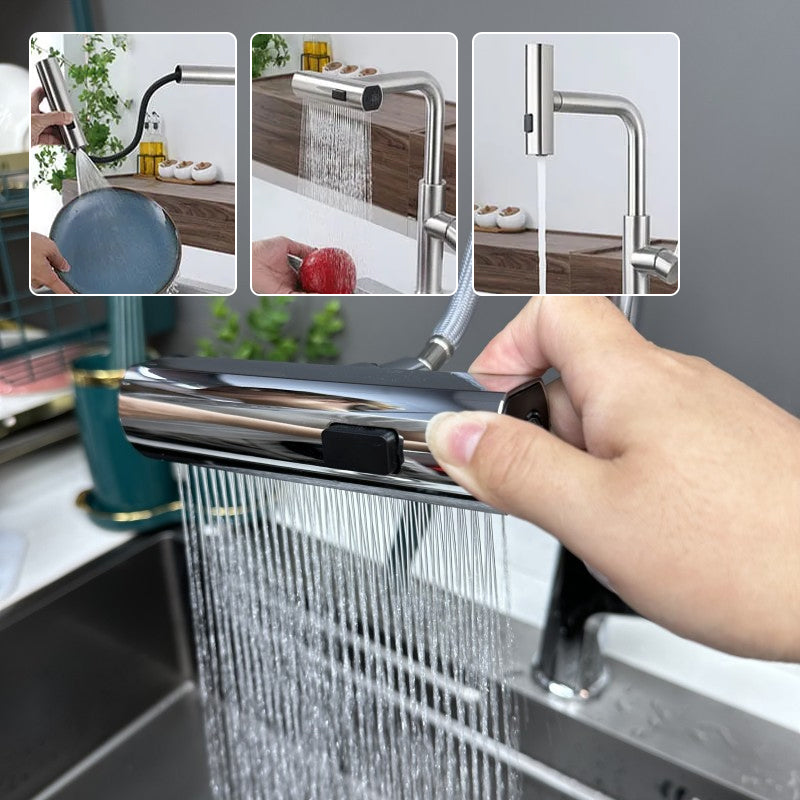 FlexiFlow™ – Uittrekbare Keukenkraansproeier voor Maximaal Bereik & Minimale Spetters | 50% KORTING