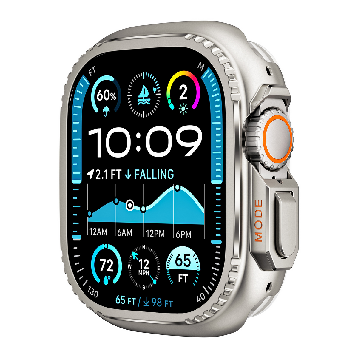 Titanium Behuizing voor Apple Watch - Robuuste Bescherming en Elegantie
