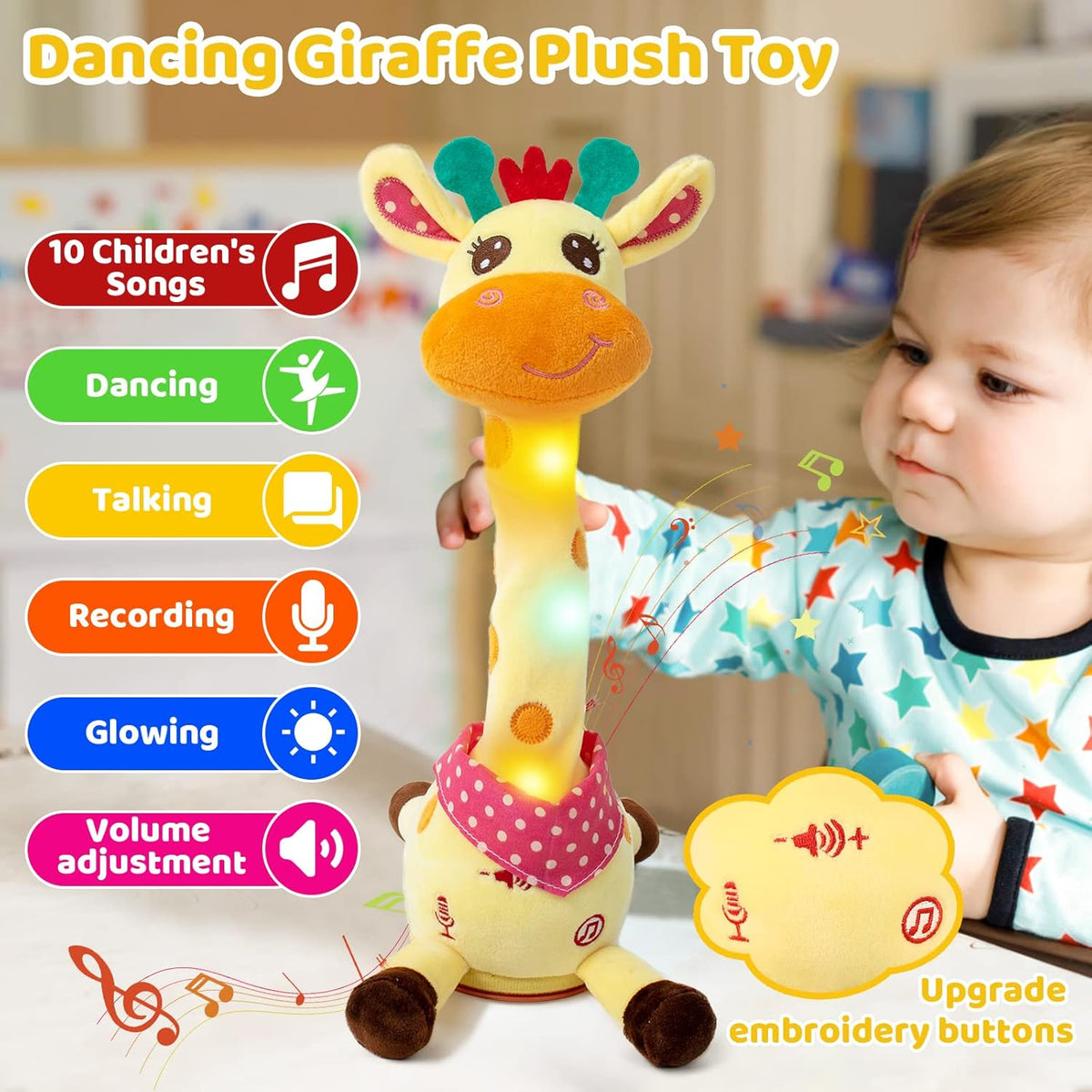 GroovyGiraffe™ – Knuffel Met Muziekplezier | 50% KORTING