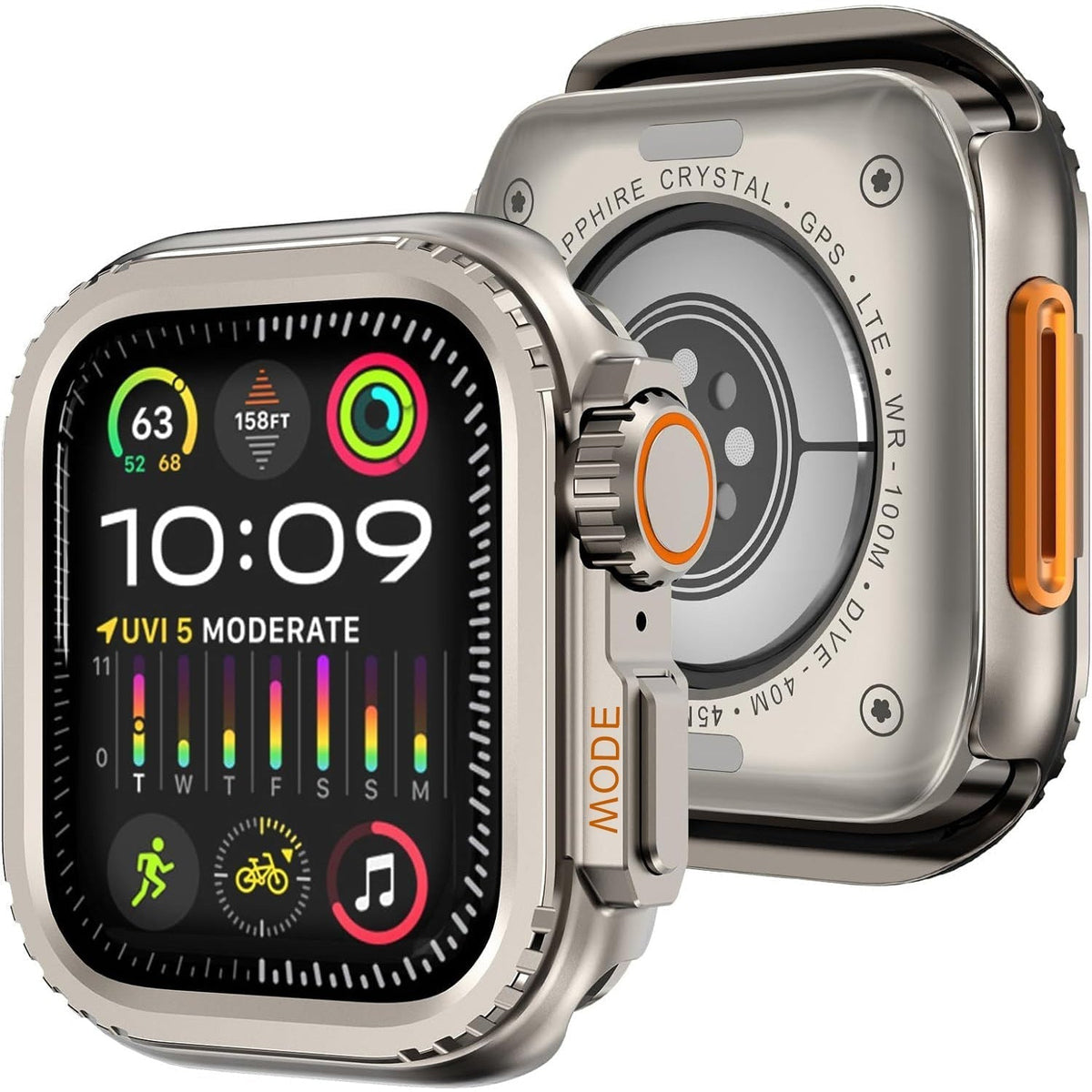 Titanium Behuizing voor Apple Watch - Robuuste Bescherming en Elegantie