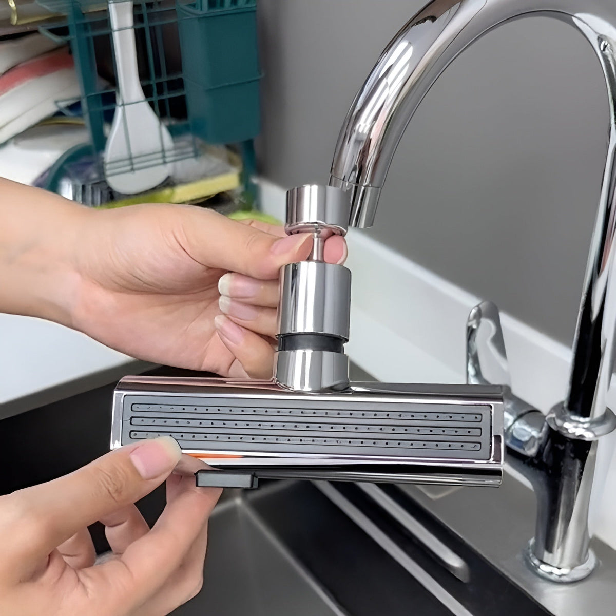FlexiFlow™ – Uittrekbare Keukenkraansproeier voor Maximaal Bereik & Minimale Spetters | 50% KORTING