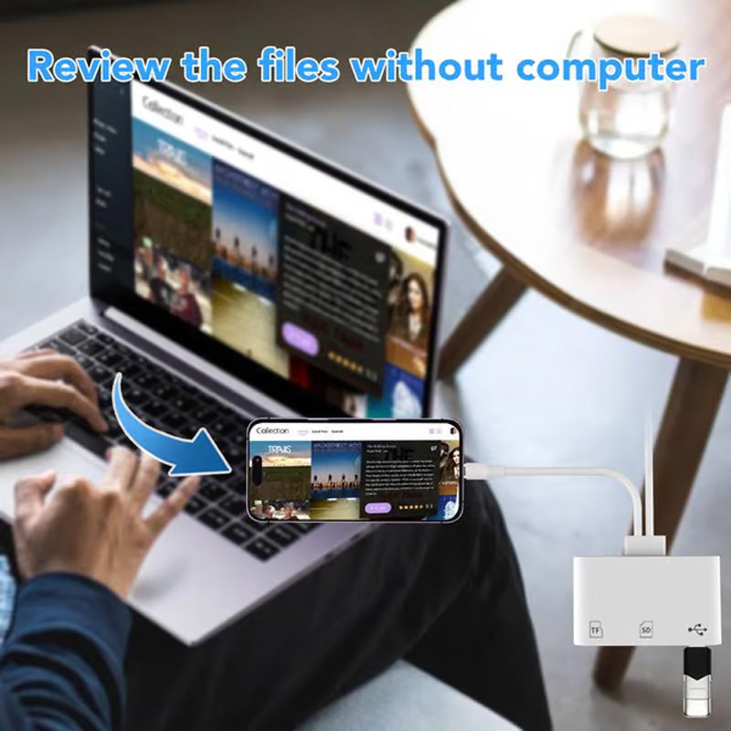 DataLink – 3-in-1 SD/TF/USB-kaartlezer | 1+1 GRATIS