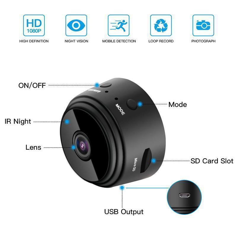 1080p WiFi minicamera - Beveilig je huis altijd en overal