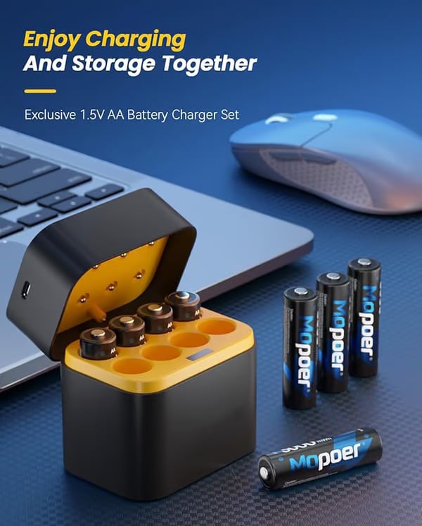 VoltMate – Lithium-ion accu met geïntegreerde lader | zonder accu's
