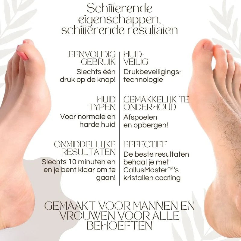 CallusMaster – Elektrische Eeltverwijderaar Voeten | 50% KORTING