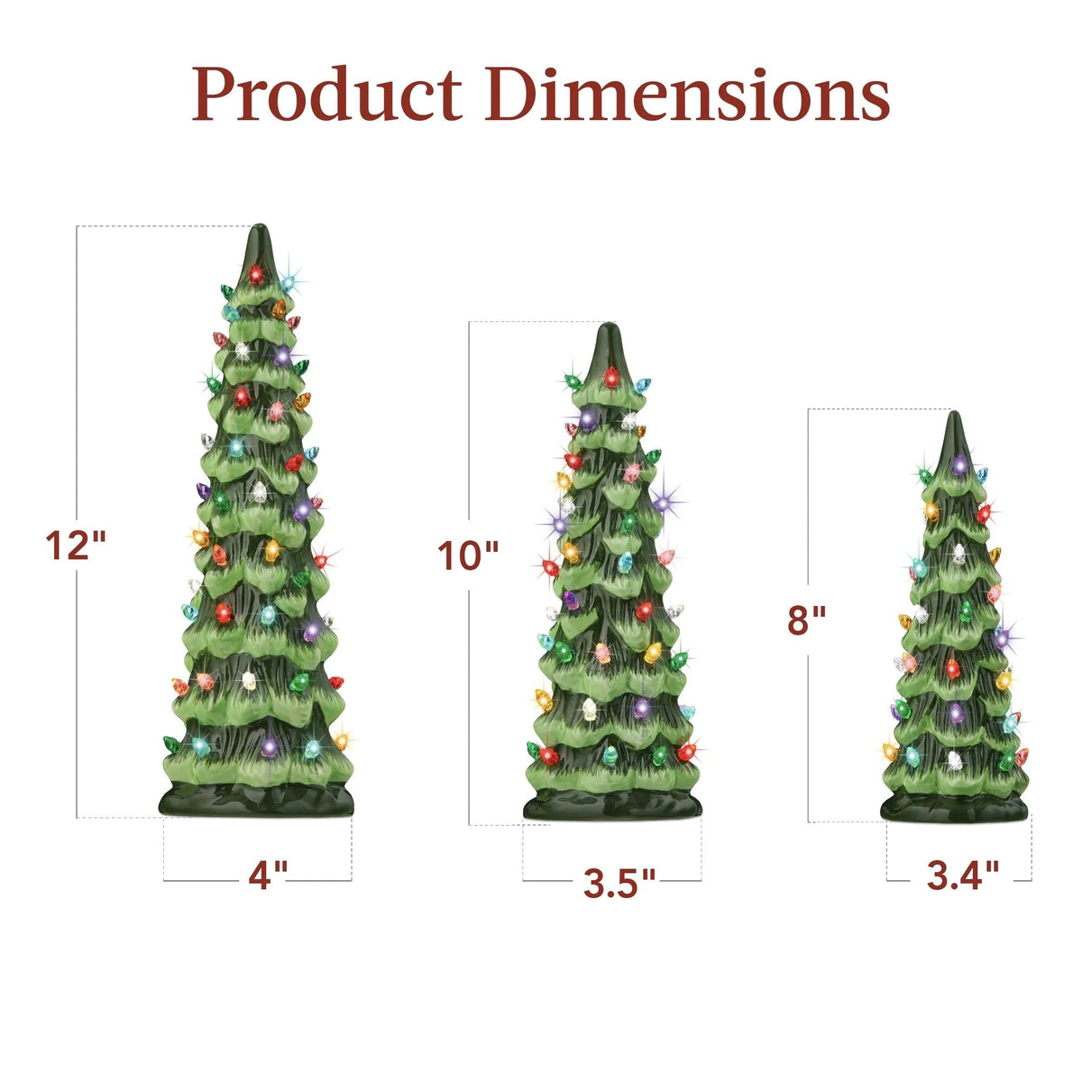CeramiGlow – Handbeschilderde keramische kerstboom