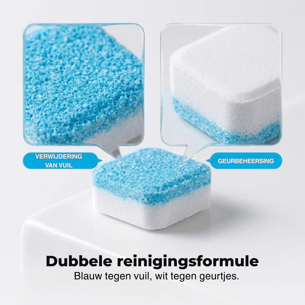 WasherRefresh 12 stuks — Wasmachine Reinigingstabletten | 1+2 doosjes GRATIS