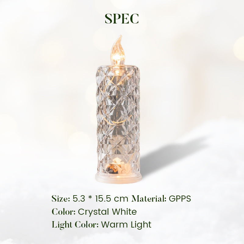 LumiGlow – LED Kristalkaars Lamp | 1+2 GRATIS