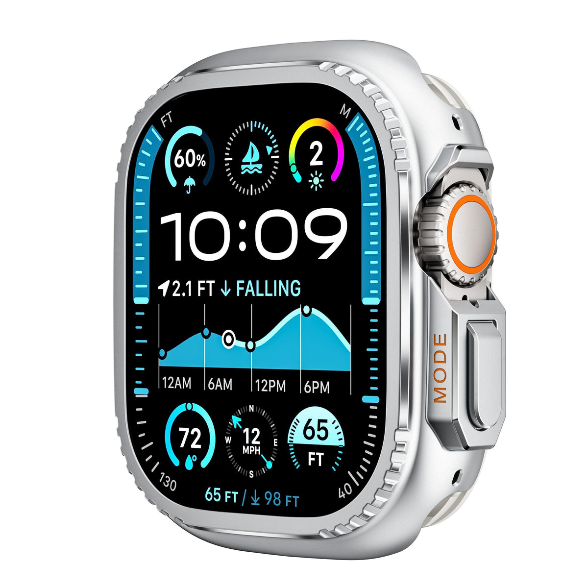 Titanium Behuizing voor Apple Watch - Robuuste Bescherming en Elegantie
