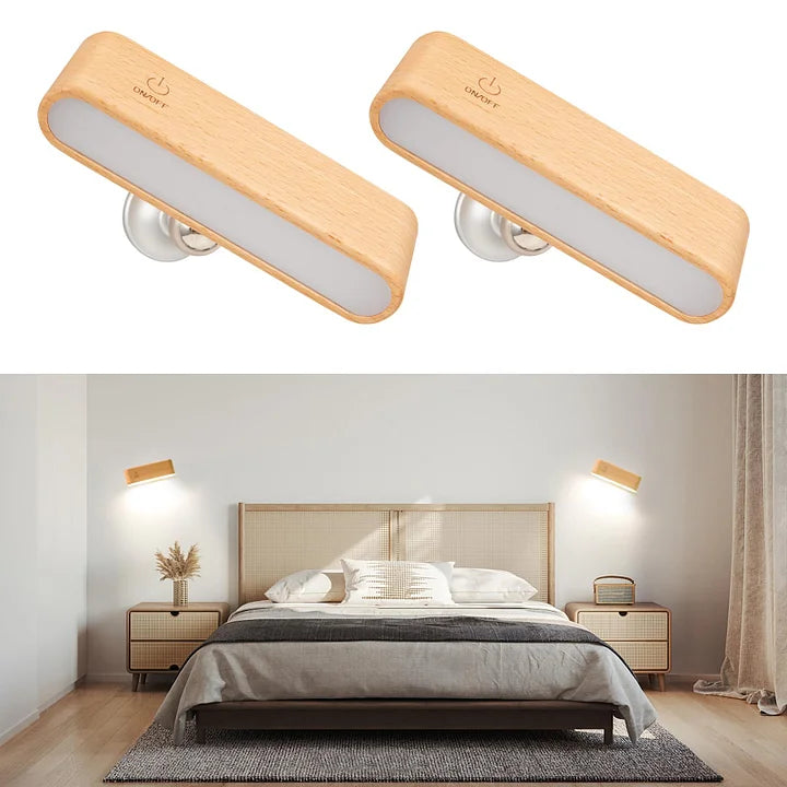 LuminoWood - 360° roterende magnetische lamp | 50% KORTING