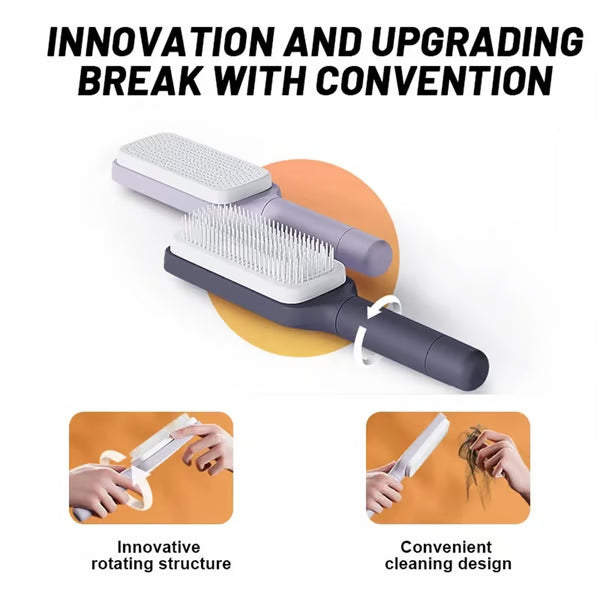 CleanBrush™ – Roterende zelfreinigende haarborstel | 1+1 GRATIS