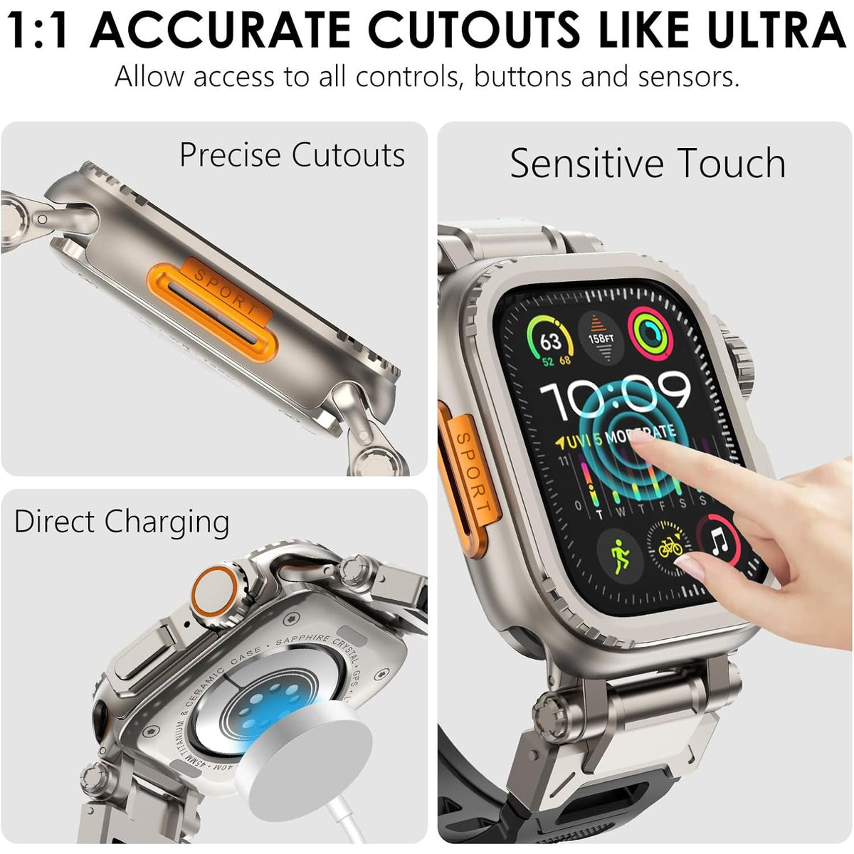 Titanium Behuizing voor Apple Watch - Robuuste Bescherming en Elegantie