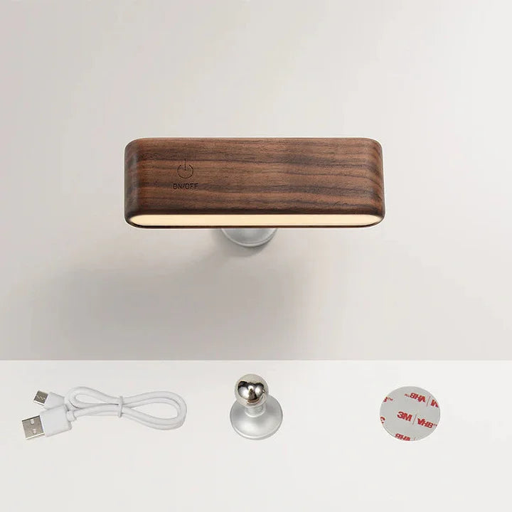 LuminoWood - 360° roterende magnetische lamp | 50% KORTING