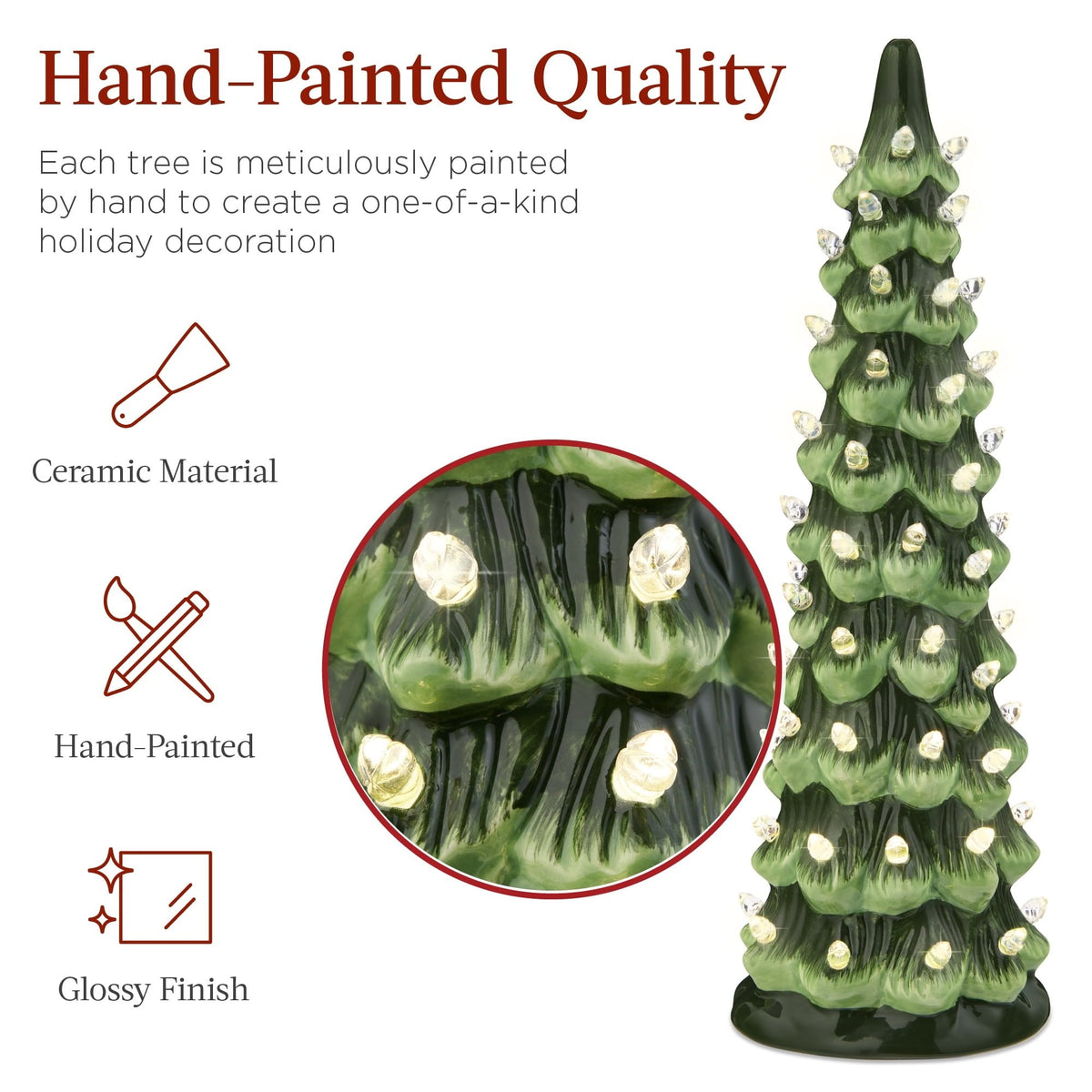 CeramiGlow – Handbeschilderde keramische kerstboom