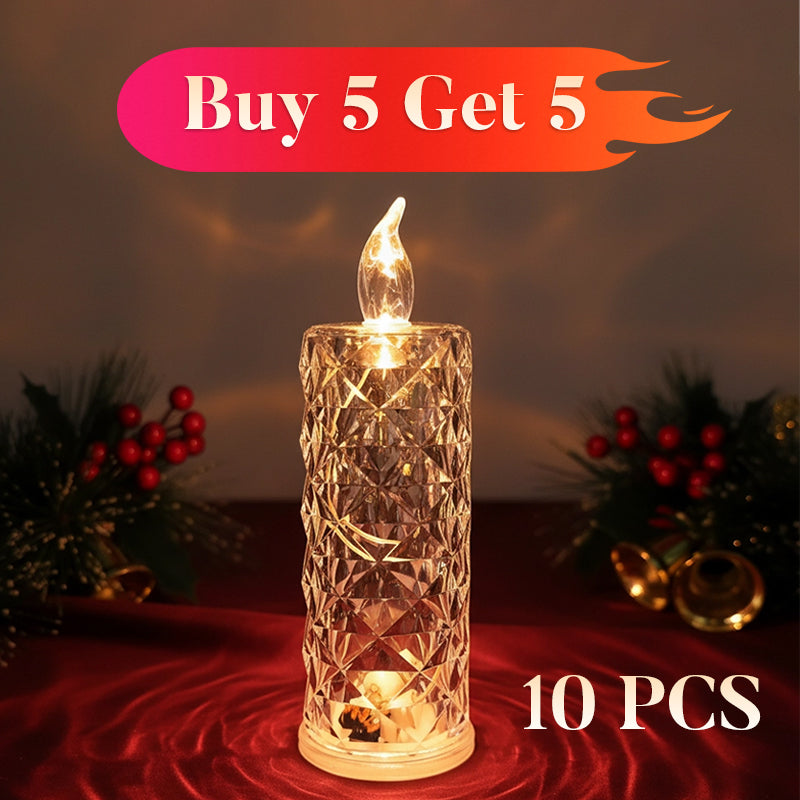 LumiGlow – LED Kristalkaars Lamp | 1+2 GRATIS