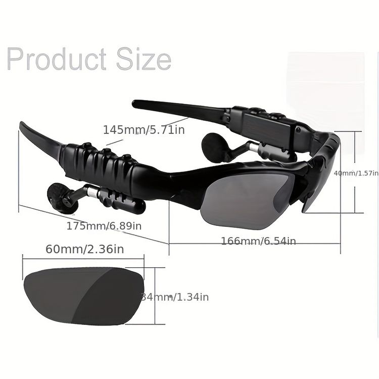 SoundVision™ Draadloze Sportbril met Bluetooth & Polarisatie