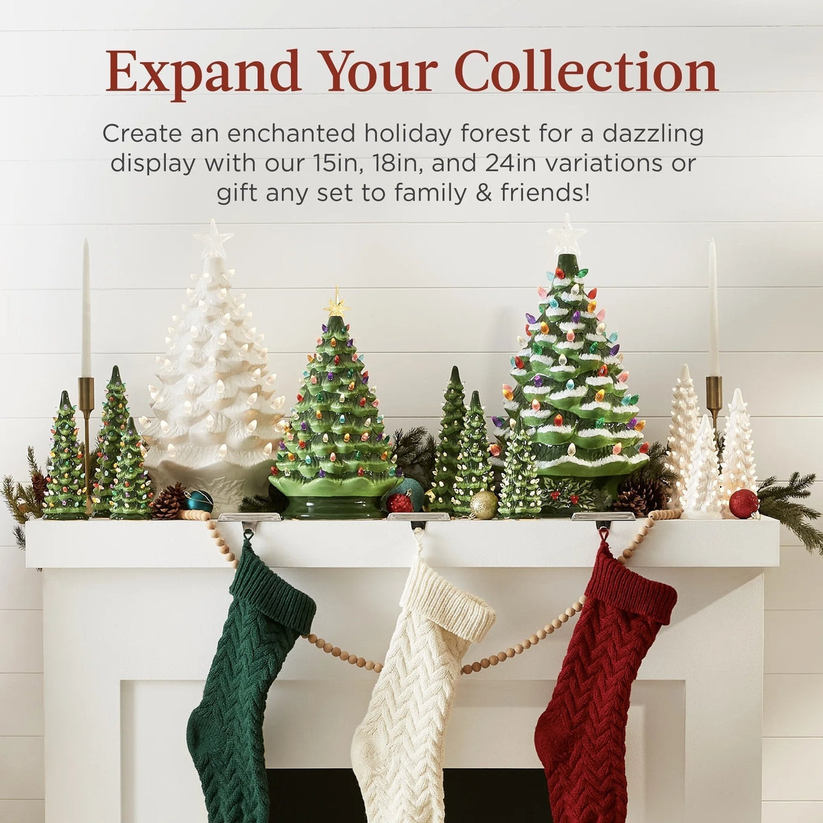 CeramiGlow – Handbeschilderde keramische kerstboom