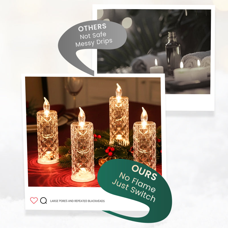 LumiGlow – LED Kristalkaars Lamp | 1+2 GRATIS
