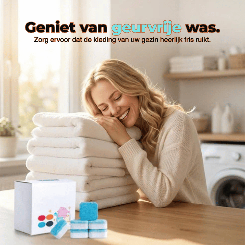 WasherRefresh 12 stuks — Wasmachine Reinigingstabletten | 1+2 doosjes GRATIS