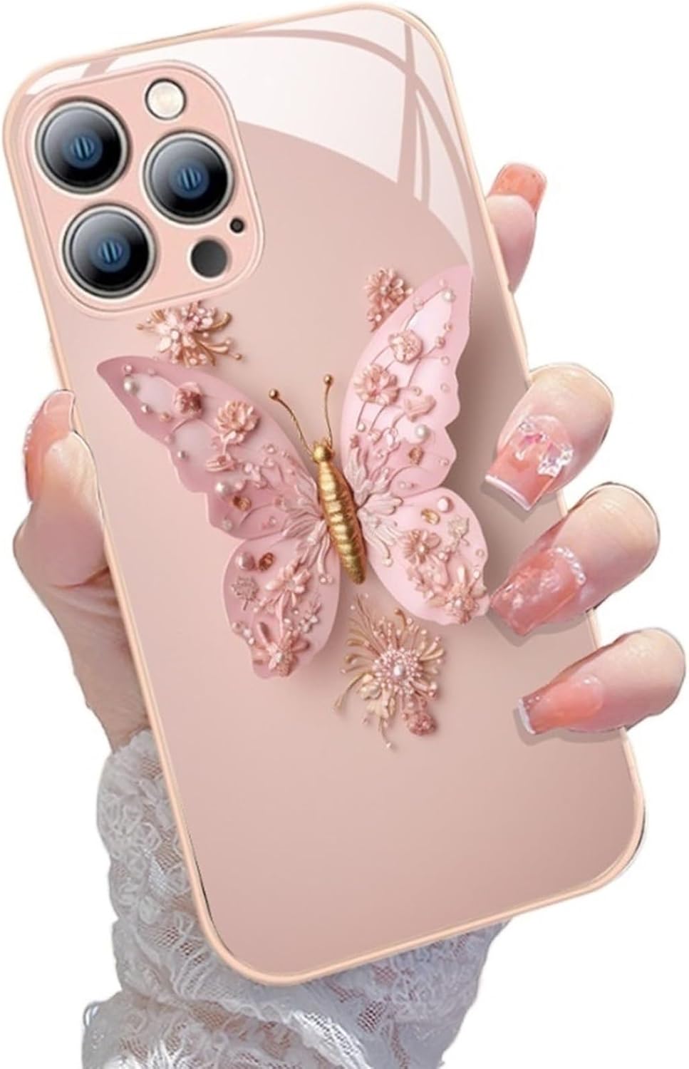ButterGlow™ – Luxe 3D Vlinder iPhone Case | Glanzend Design met Bloemige Bescherming | 50% KORTING