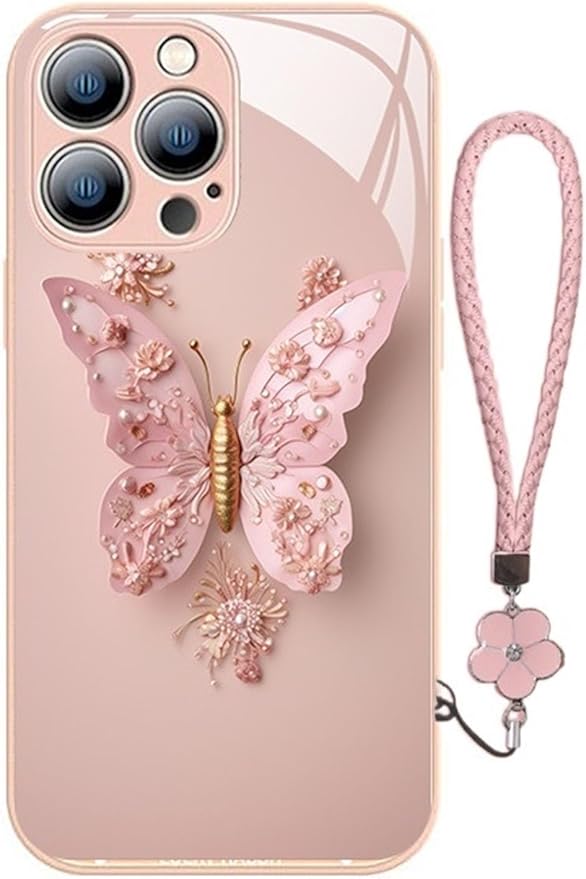 ButterGlow™ – Luxe 3D Vlinder iPhone Case | Glanzend Design met Bloemige Bescherming | 50% KORTING