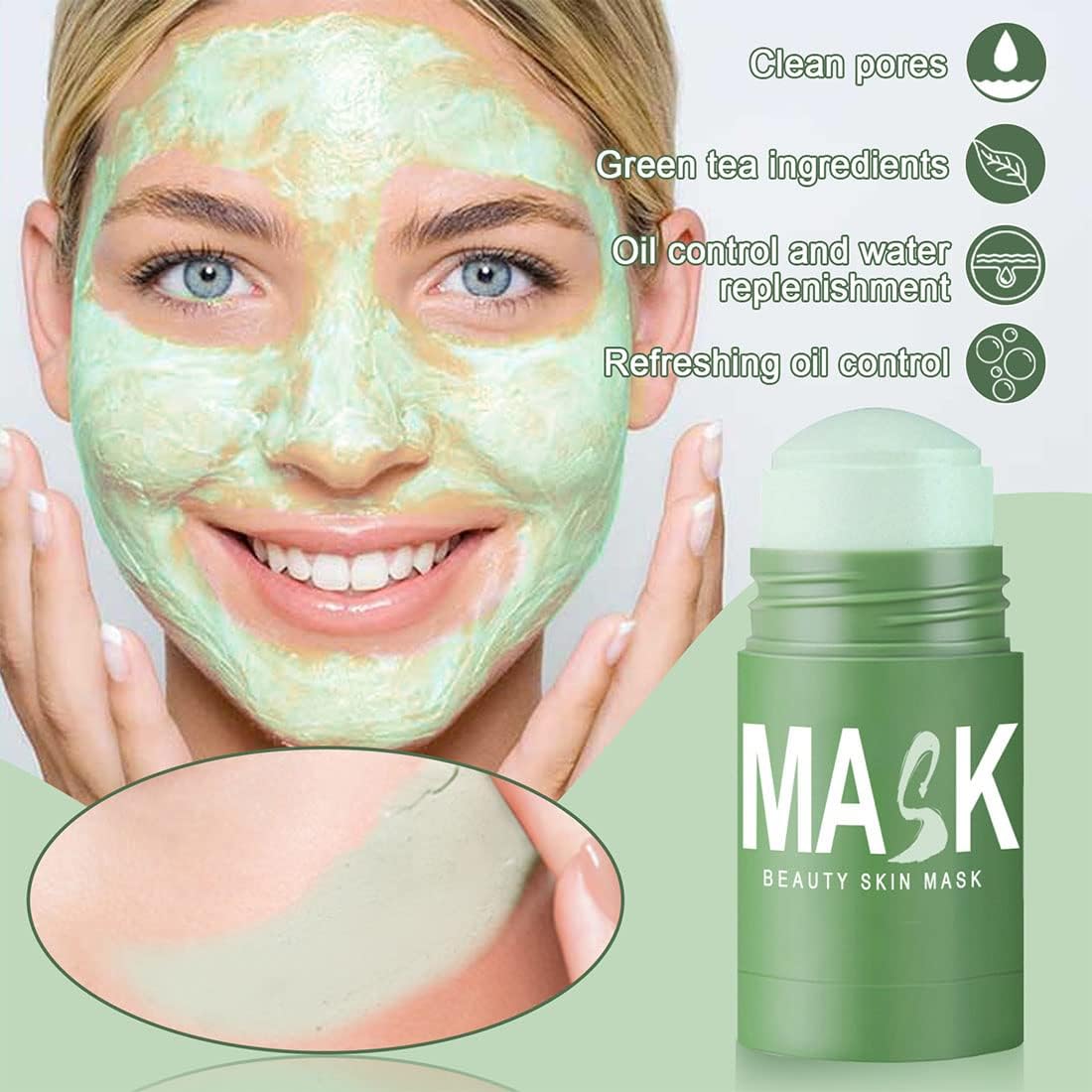 GlowTea™ – Groene Thee Masker voor Diepe Reiniging & Hydratatie | 1+1 GRATIS