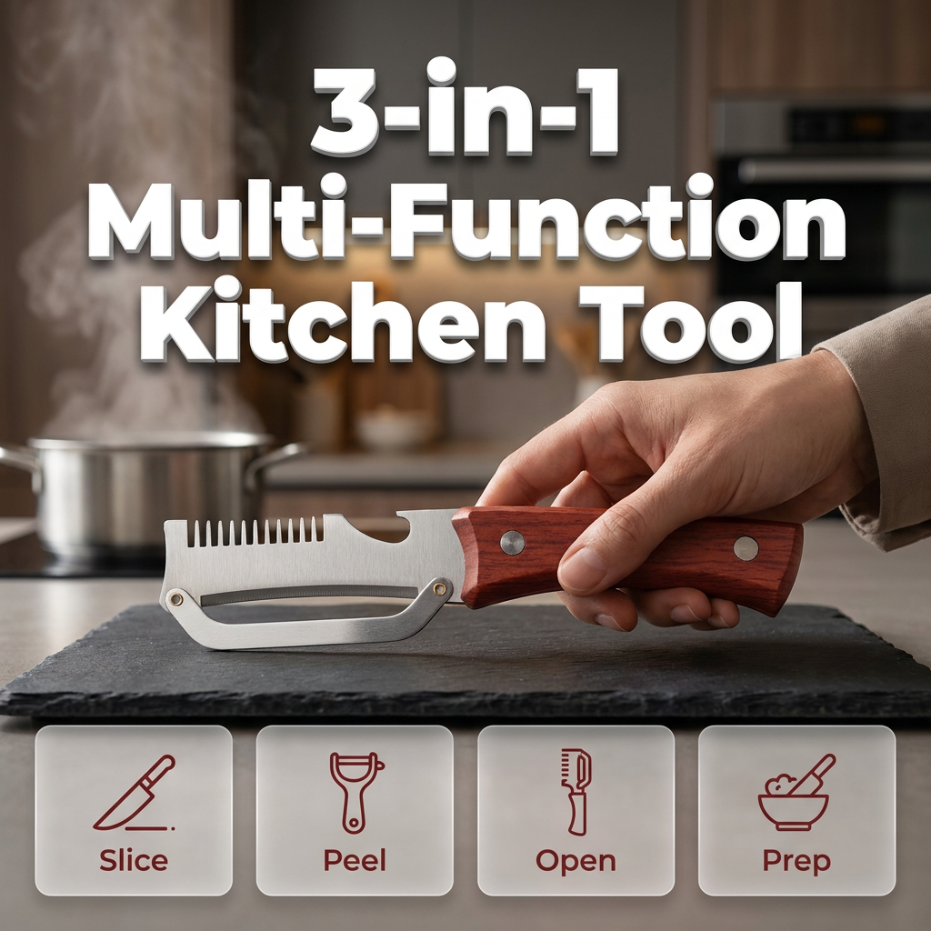 SleekSlice — 3-in-1 Keuken-Multitool | 1+2 GRATIS