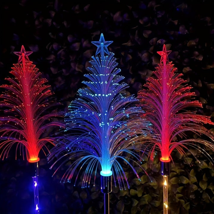 SolarGlow – Set van 3 kleurveranderende kerstbomen