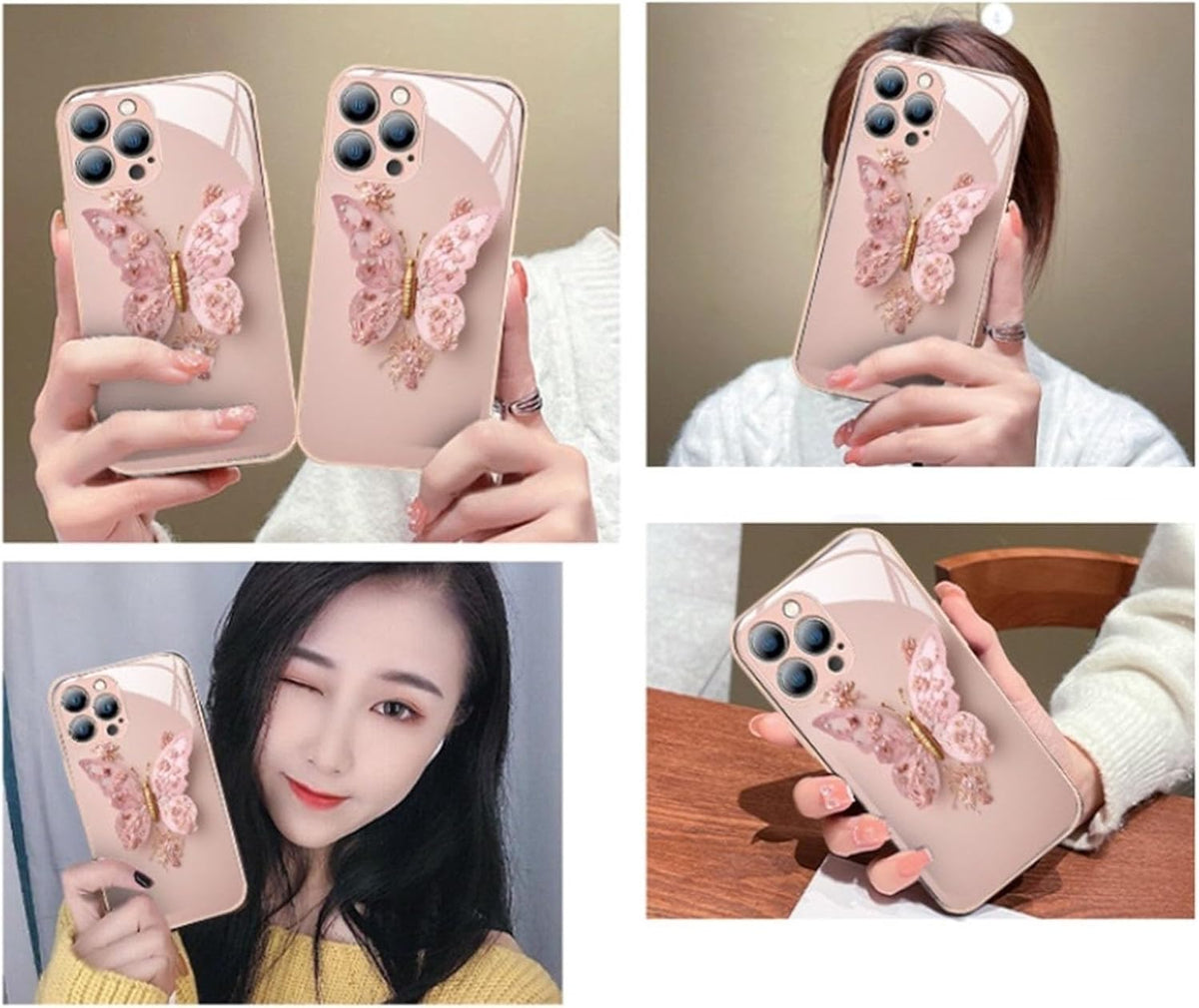 ButterGlow™ – Luxe 3D Vlinder iPhone Case | Glanzend Design met Bloemige Bescherming | 50% KORTING