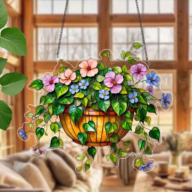 LeafGlow™ – Groene plantenhanger van acryl | 1+1 GRATIS