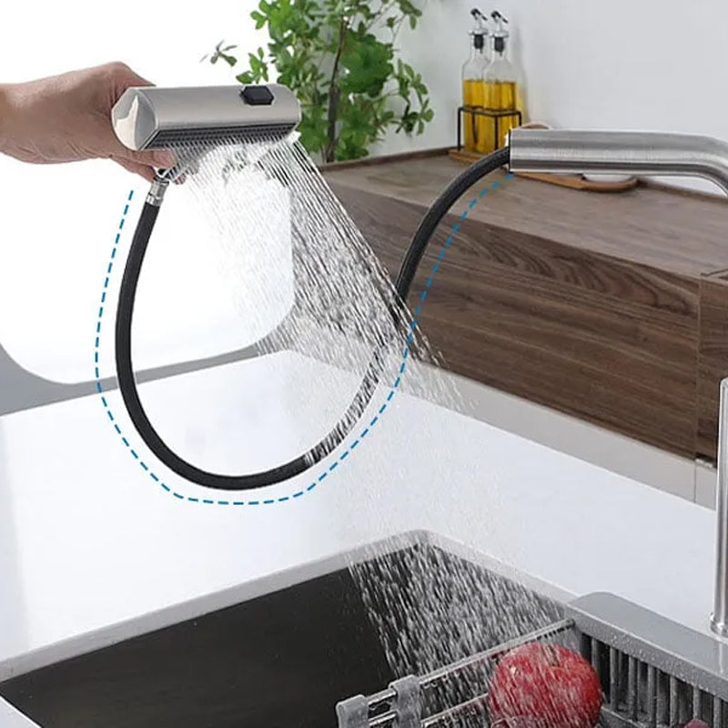 FlexiFlow™ – Uittrekbare Keukenkraansproeier voor Maximaal Bereik & Minimale Spetters | 50% KORTING