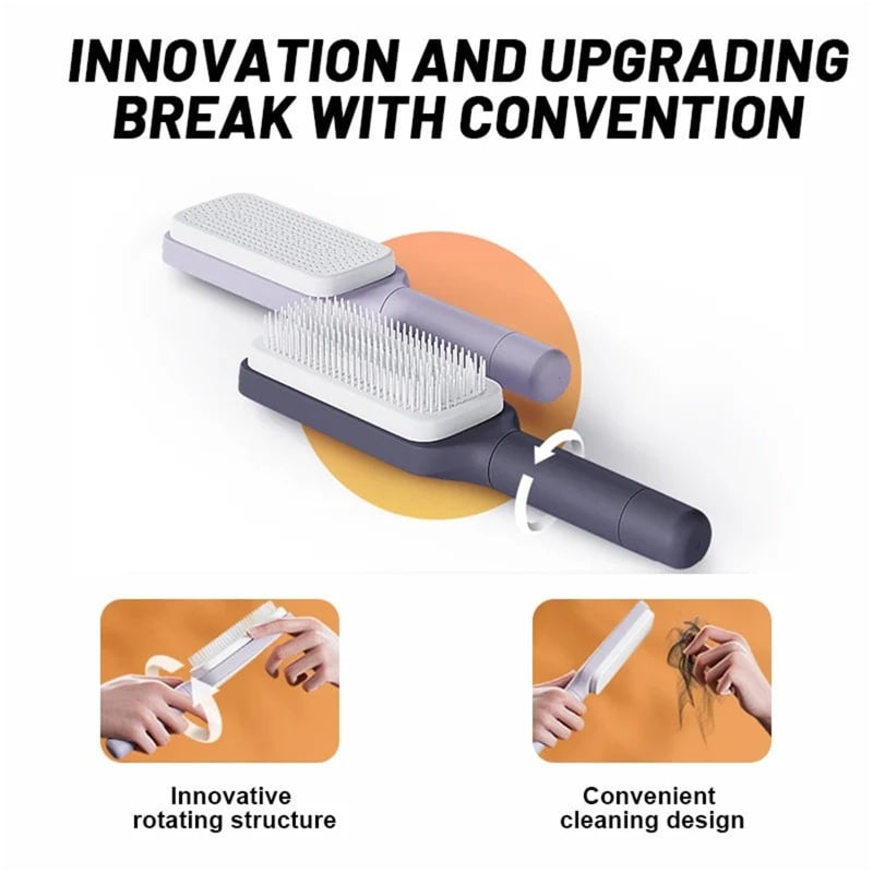 CleanBrush™ – Roterende zelfreinigende haarborstel | 1+1 GRATIS