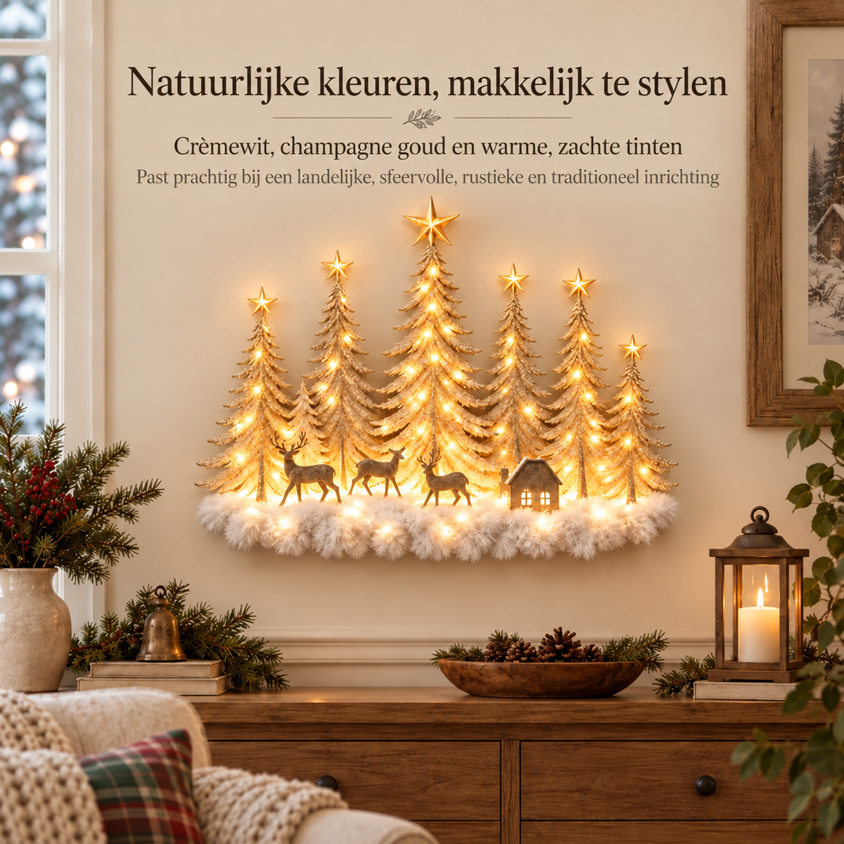 Lumfy FrostForest™ — Verlichte Winterbos Wanddecoratie