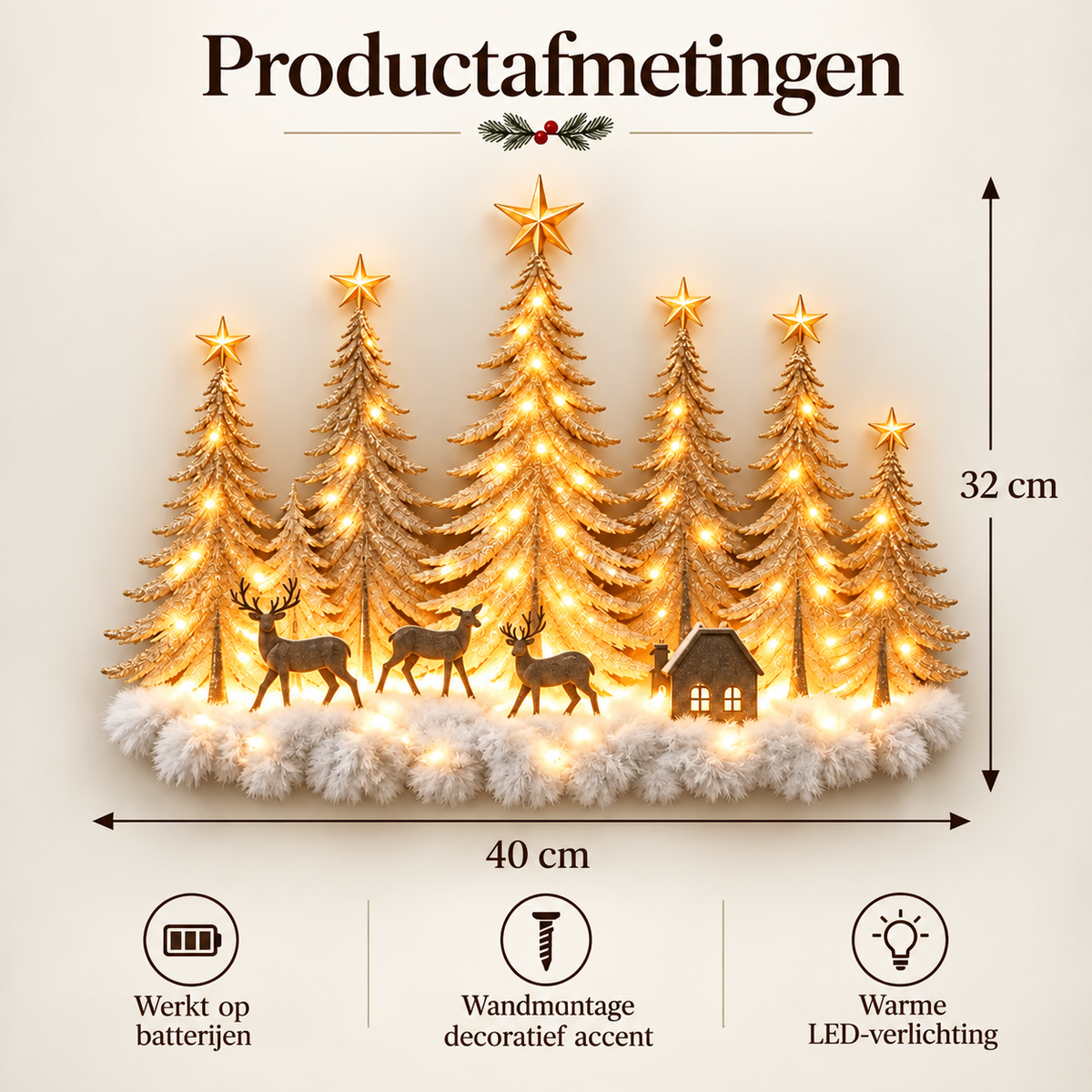 Lumfy FrostForest™ — Verlichte Winterbos Wanddecoratie