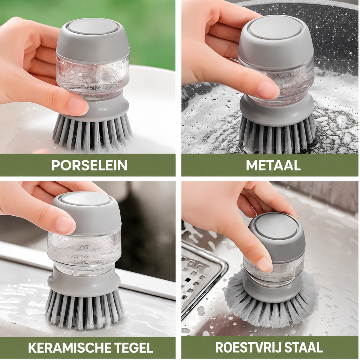 Lumfy FoamPro™ – Afwasborstel met Zeepdispenser