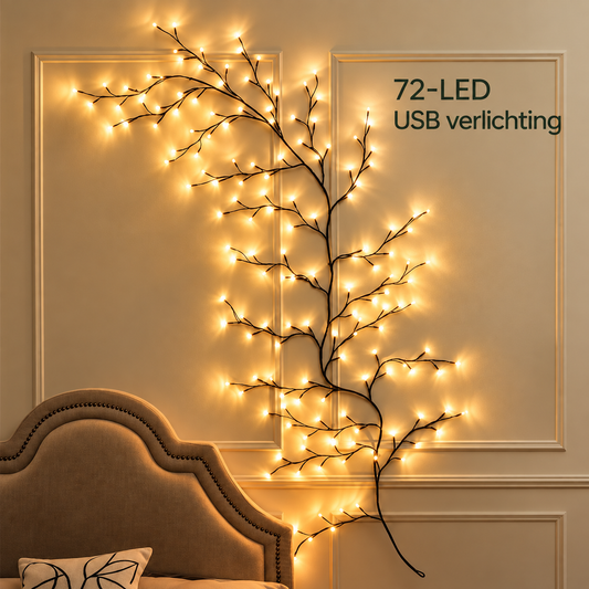 Lumfy WillowLight™ | Kerstverlichting met 72 LED’s & 8 lichtstanden