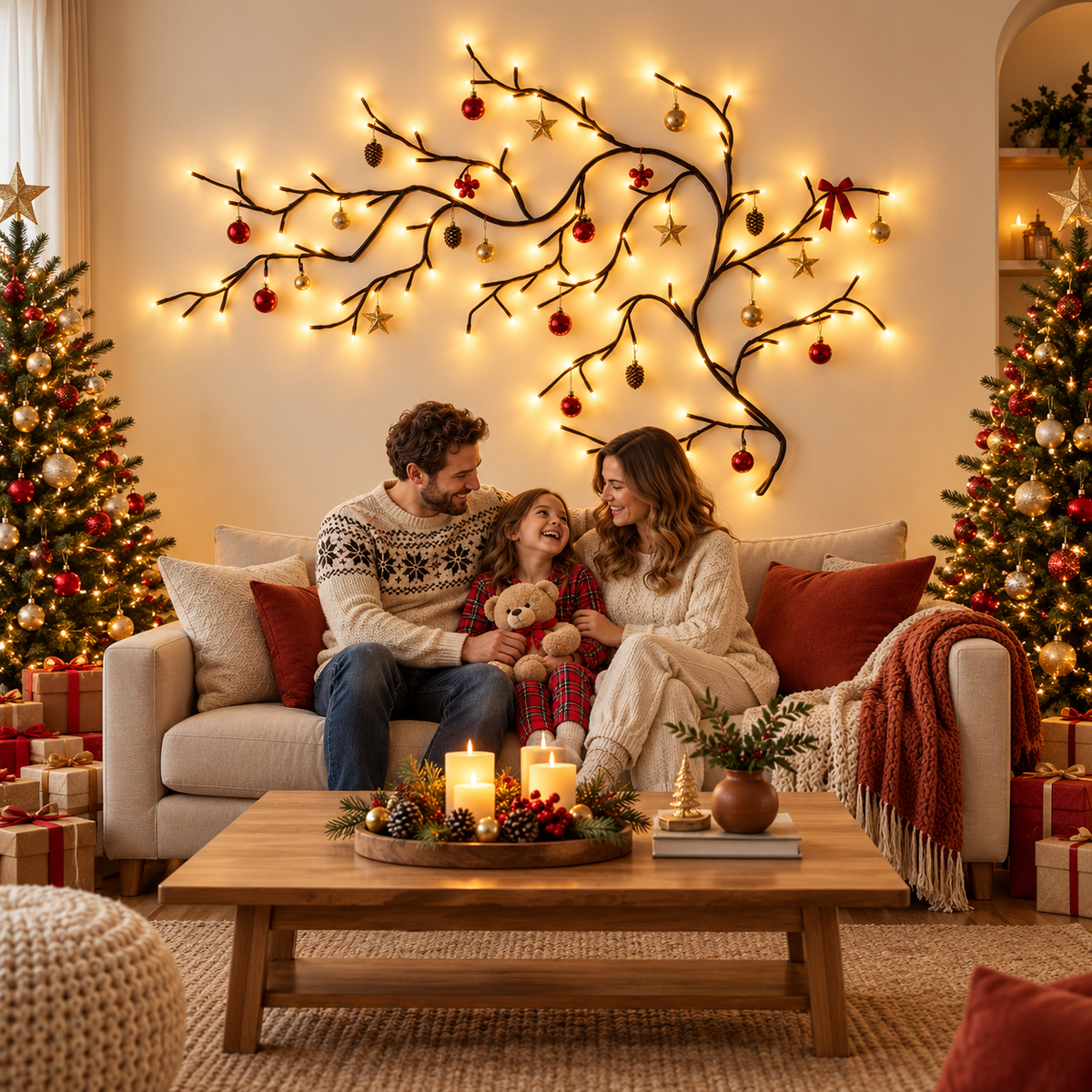 Lumfy WillowLight™ | Kerstverlichting met 72 LED’s & 8 lichtstanden