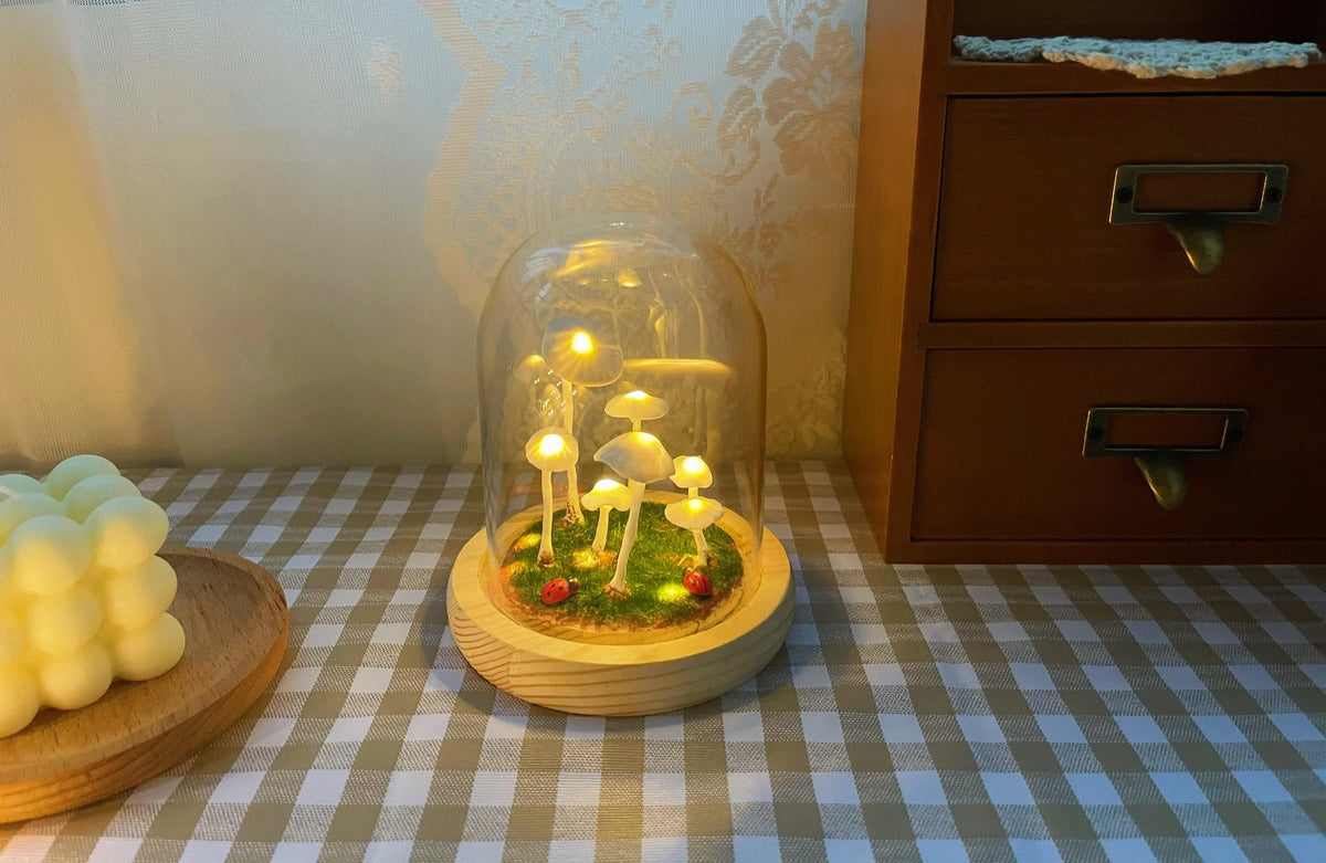 Betoverende DIY paddestoellamp voor thuisdecoratie