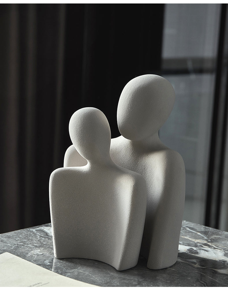 FusionHug - Abstract keramisch beeld - Tijdloze elegantie en liefde | 50% KORTING