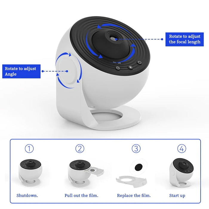 Planetarium – nachtprojector voor sterrenstelsels, sterrenbeelden en planeten | 50% KORTING
