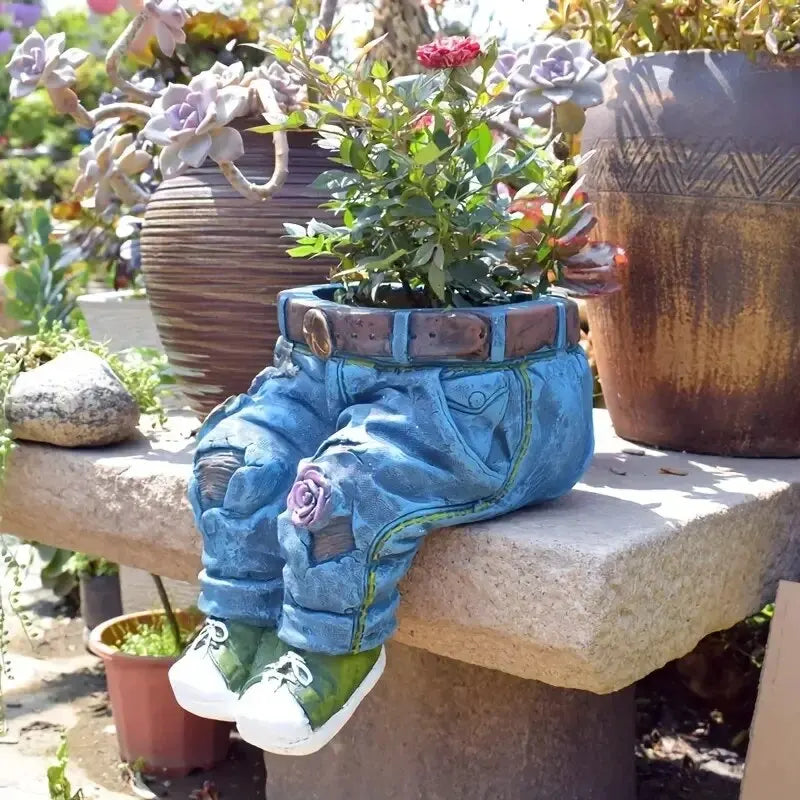 DenimBloom™ – Bloempot in jeansvorm | 50% korting