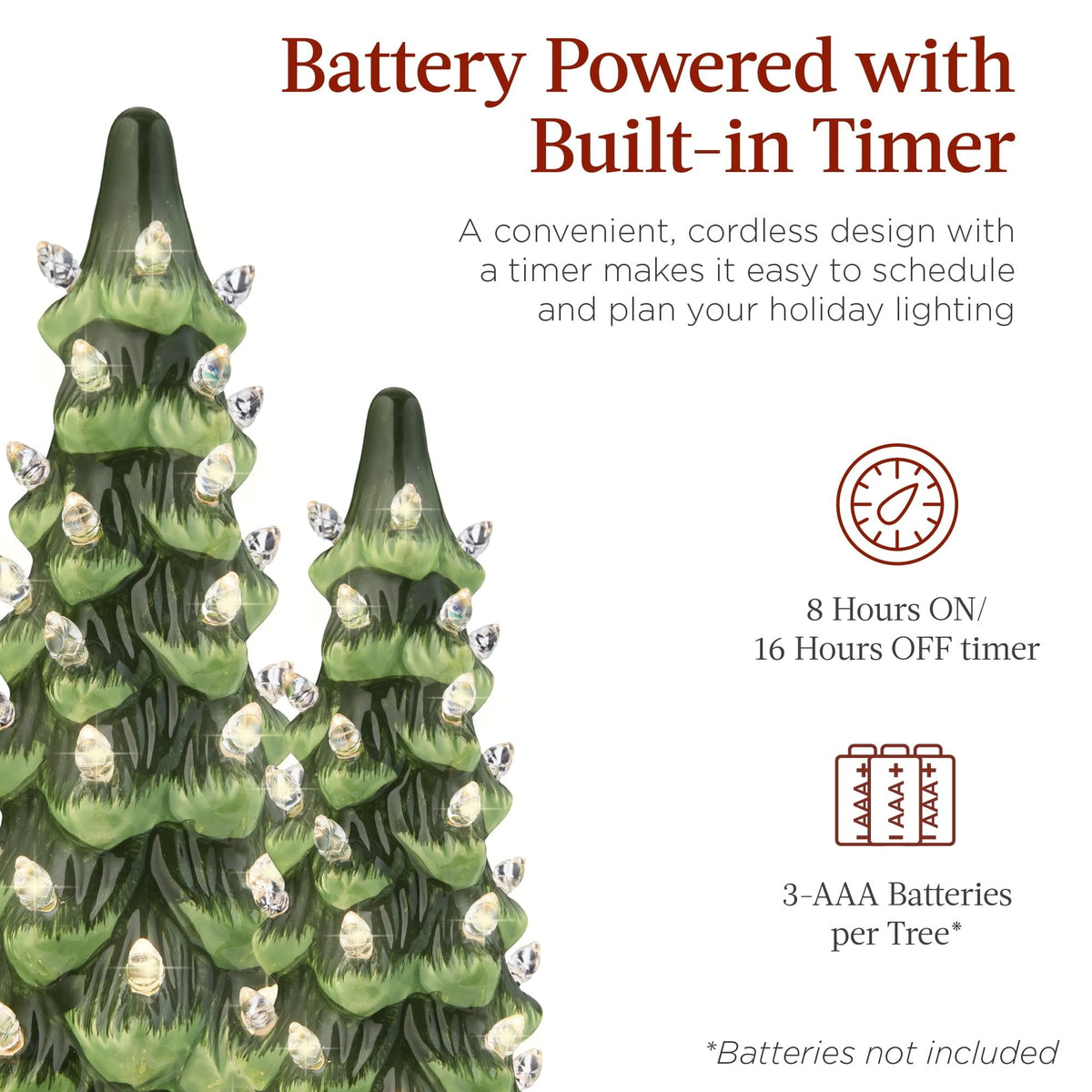 CeramiGlow – Handbeschilderde keramische kerstboom