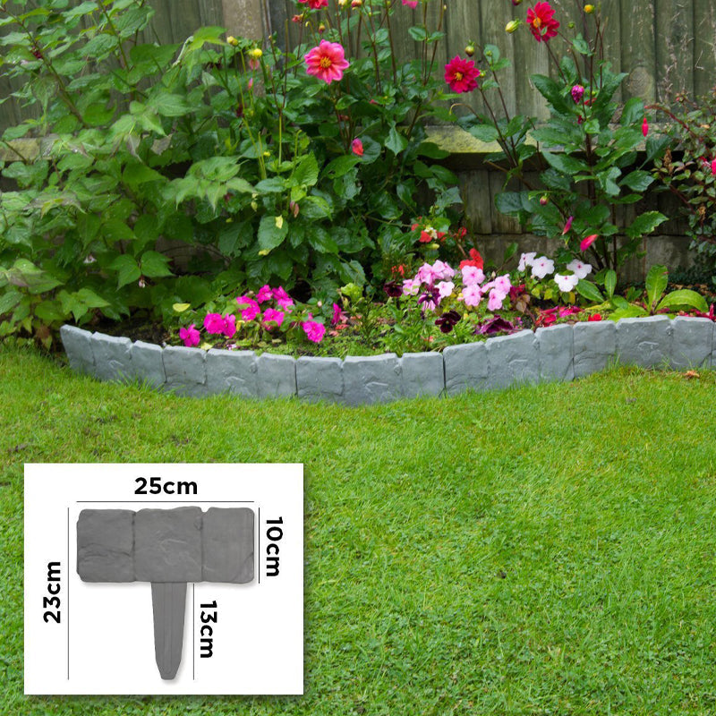 StoneEdge — 10 stuks Stijlvolle Gartenbegrenzing in Steenlook | 50% KORTING