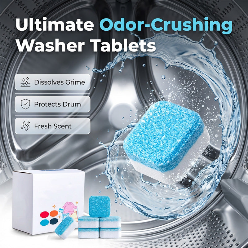WasherRefresh 12 stuks — Wasmachine Reinigingstabletten | 1+2 doosjes GRATIS