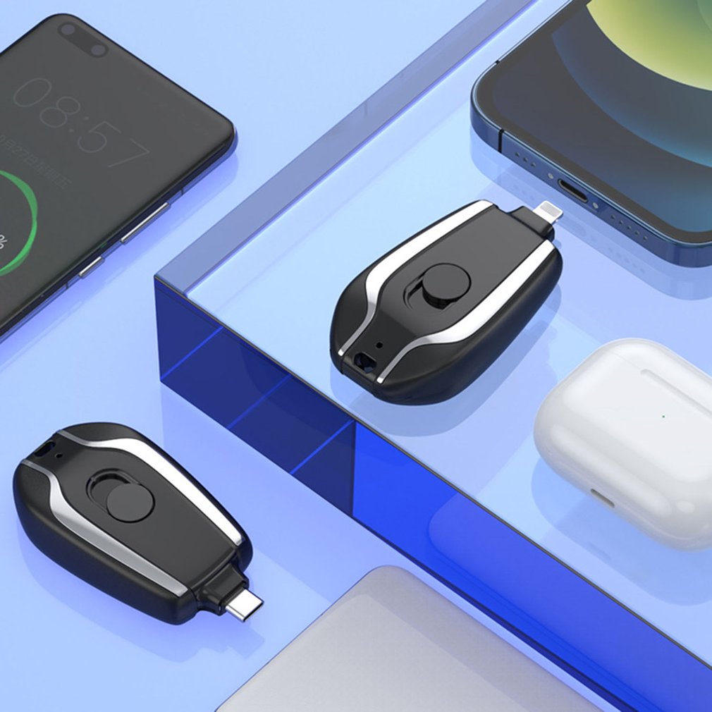 1500mAh Mini Power Bank - Sleutelhanger - Noodgevallen - Snellader