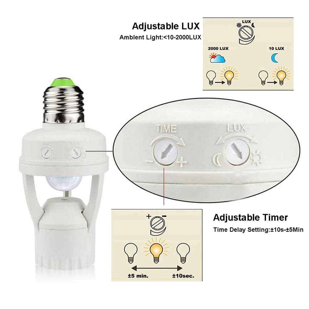 SmartSense™ – Bewegingsgeactiveerde E27-lampfitting | 1+1 GRATIS