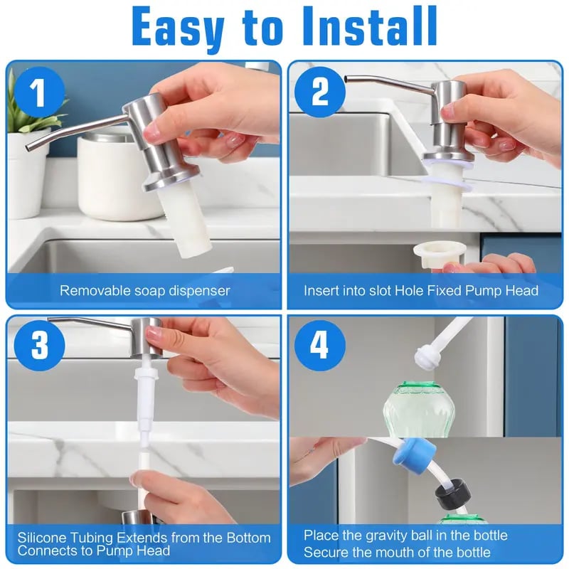 SoapEase — Elegante Keukenzeepdispenser | 50% KORTING